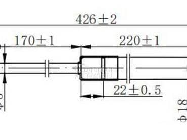 AMORTIZER GEPEK VRATA 640... za Jeep Patriot od 2007. do 2016. god.