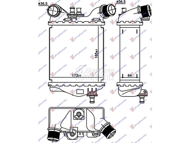 HLADNJAK INTERKULERA... za Fiat 500 od 2007. do 2015. god.