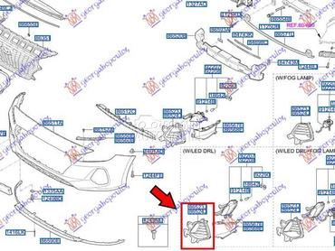 RESETKA PREDNJEG BRANIKA Levo za Hyundai i30 od 2017. do 2020. god.