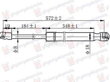 AMORTIZER GEPEK VRATA 620... za Volkswagen T-Roc od 2017. do 2022. god.
