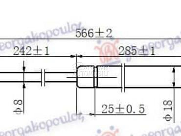 AMORTIZER GEPEK VRATA... za Peugeot 306 od 1996. do 1999. god.