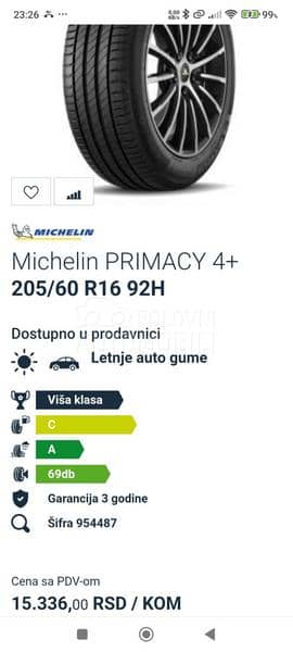 Michelin 205/60 R16 Letnja