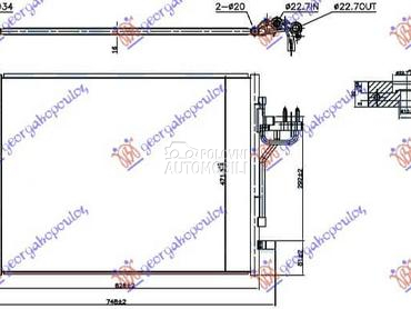 HLADNJAK KLIME 1.6 TDCI... za Ford Focus od 2011. do 2014. god.