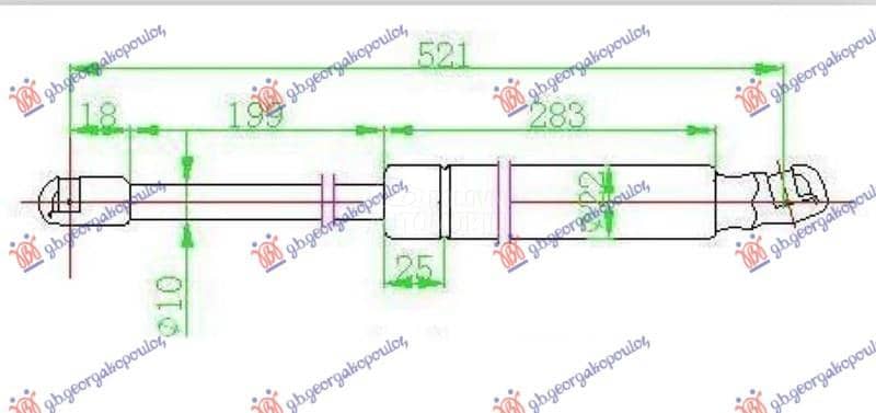 AMORTIZER GEPEK VRATA 475...