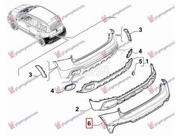 ZADNJI BRANIK GORNJI PM za Fiat Panda za 2012. god.