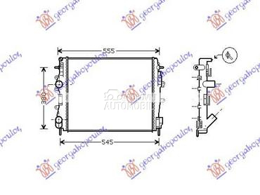HLADNJAK MOTORA 1.5cc DCi (/-) za Nissan Kubistar od 2003. do 2009. god.