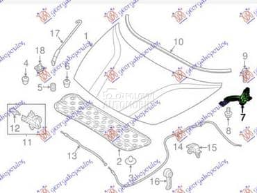 NEMA- MAKAZE HAUBE Levo za Kia Rio od 2017. do 2020. god.