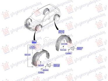 POTKRILO PLASTICNO Levo za Hyundai i30 za 2020. god.