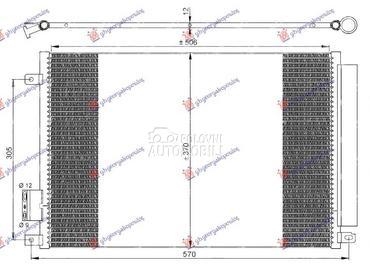 HLADNJAK KLIME 0.9 1.2 1.4... za Lancia Ypsilon od 2011. do 2024. god.