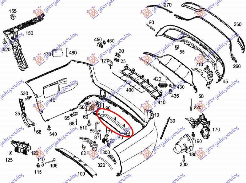 NOSAC ZADNJEG BRANIKA UNUTRASN