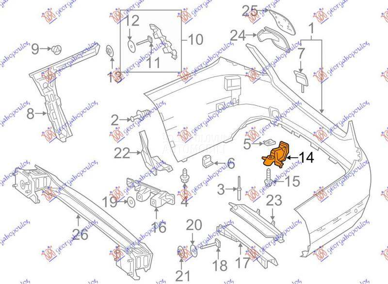 NOSAC ZADNJEG BRANIKA UNUTRASN