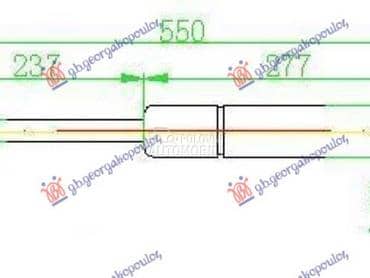AMORTIZER GEPEK VRATA za Fiat Panda od 1982. do 1986. god.