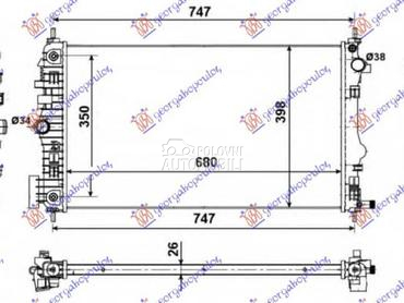 HLADNJAK MOTORA 2.0 TURBO (/-) za Saab 9-5 za 2010. god.