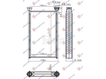 GREJAC KABINE (135x245x26) za Mercedes Benz E Klasa od 2016. do 2020. god.