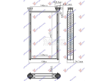 GREJAC KABINE (135x245x26) za Mercedes Benz E Klasa od 2016. do 2020. god.