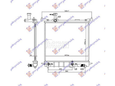 HLADNJAK MOTORA 1.2 12V BENZIN za Nissan Micra od 2013. do 2017. god.