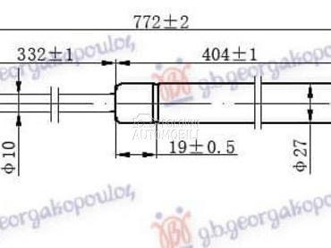 AMORTIZER GEPEK VRATA 560... za Mercedes Benz V Klasa od 1996. do 2004. god.