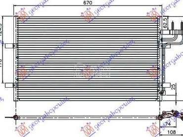HLADNJAK KLIME BENZIN/DIZEL za Ford Focus od 2003. do 2007. god.