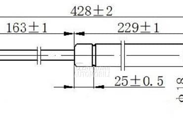AMORTIZER GEPEK STAKLA 135... za Renault Scenic od 2003. do 2009. god.