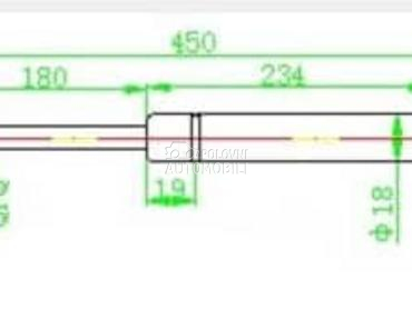 AMORTIZER GEPEK VRATA 280... za Lada Niva od 1987. do 2009. god.