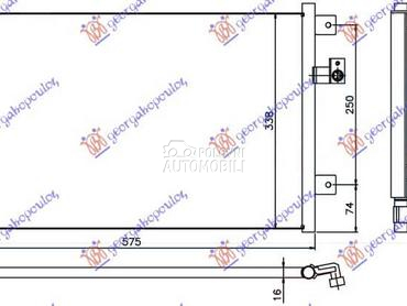 HLADNJAK KLIME 1.9 JTD DIZEL za Fiat Multipla od 1998. do 2004. god.
