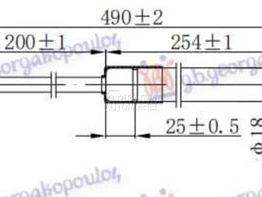 AMORTIZER GEPEK VRATA 5... za Kia Rio od 2005. do 2011. god.