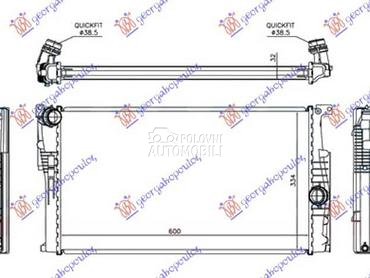 HLADNJAK MOTORA za BMW Serija 3 od 2012. do 2020. god.
