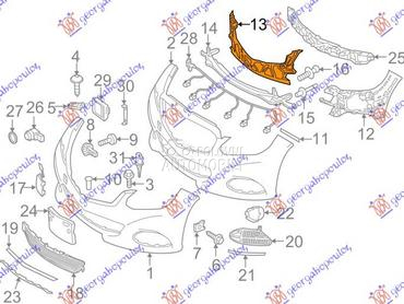 NOSAC PREDNJEG BRANIKA PLASTIC za Mercedes Benz E Klasa od 2013. do 2016. god.