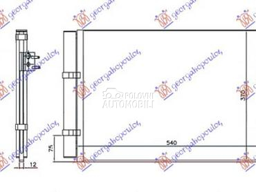 HLADNJAK KLIME 1.2/1.4i BENZIN za Hyundai i20 od 2012. do 2014. god.