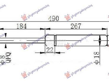 AMORTIZER GEPEK VRATA... za Audi A6 od 2008. do 2010. god.