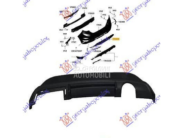 SPOJLER ZADNJEG BRANIKA DONJI za Ford Fiesta od 2013. do 2017. god.