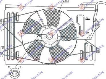 VENTILATOR KOMPLET za Toyota Corolla od 2002. do 2004. god.