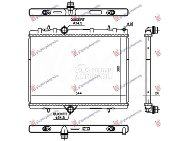 HLADNJAK MOTORA 1.2 THP... za Peugeot 5008 od 2010. do 2013. god.