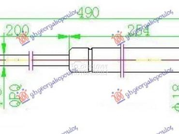 AMORTIZER GEPEK VRATA... za Škoda Octavia od 2008. do 2013. god.