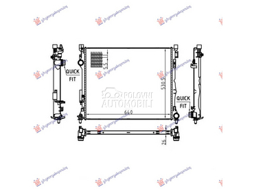 HLADNJAK MOTORA 2.0/3.0 BENZIN za Mercedes Benz GLS Klasa od 2019. do 2025. god.