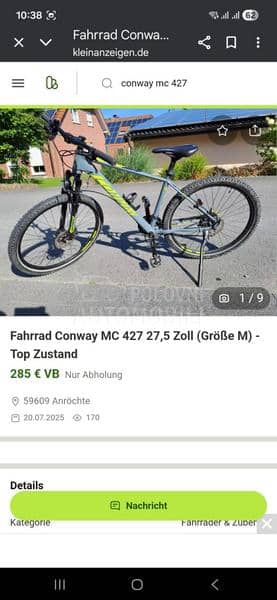 CONWAY mc427 S disk 27.5