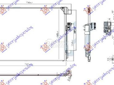 HLADNJAK KLIME 2.3 DIZEL (702x za Mercedes Benz X klasa od 2017. do 2025. god.