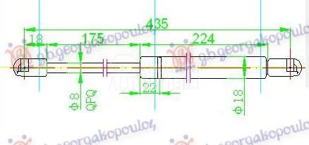 AMORTIZER GEPEK VRATA (435L-17