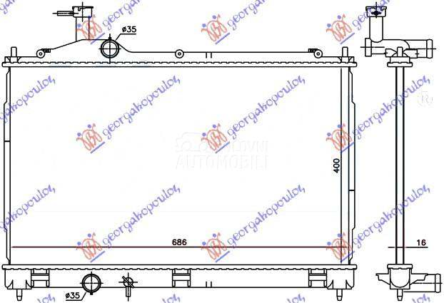HLADNJAK MOTORA 2.0/2.4/3.0 BE