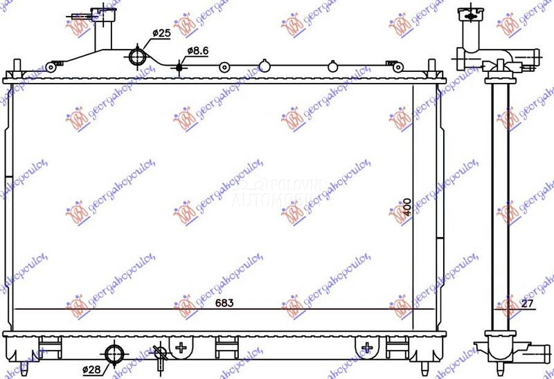 HLADNJAK MOTORA 2.2 DI-D DIZEL