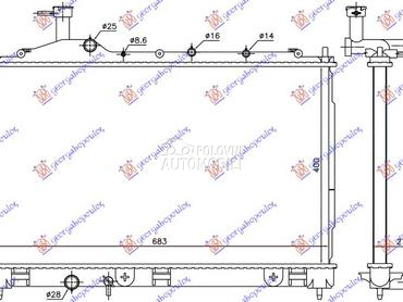 HLADNJAK MOTORA 2.2 DI-D DIZEL za Mitsubishi Outlander od 2013. do 2016. god.