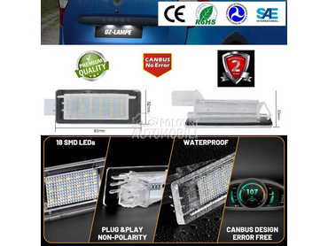 LED SIJALICE ZA TABLICE TIPSKE za Dacia Logan, Duster, Lodgy ...