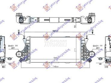 HLADNJAK INTERKULERA 2.2 DIZEL za Mitsubishi Pajero Pinin od 1999. do 2007. god.