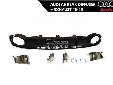 Zadnji difuzor sa auspuhom za Audi A6 od 2013. do 2015. god.
