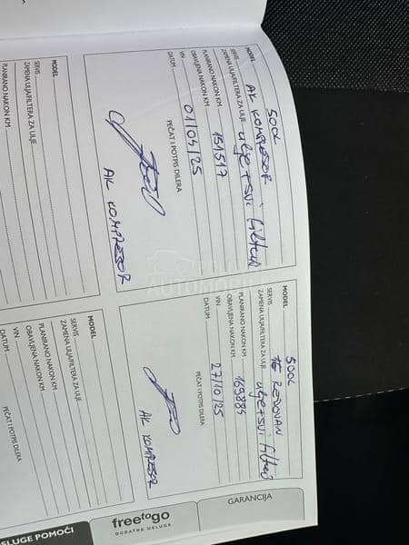 Fiat 500L PRVI VLAS. OVL.SERV