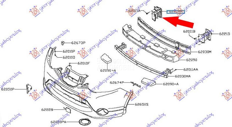 NOSAC PREDNJEG BRANIKA METALNI