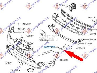 NOSAC PREDNJEG BRANIKA GORNJI za Nissan Qashqai od 2017. do 2021. god.