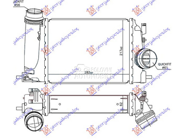 HLADNJAK INTERKULERA 1.5 DCi ( za Renault Megane od 2016. do 2025. god.