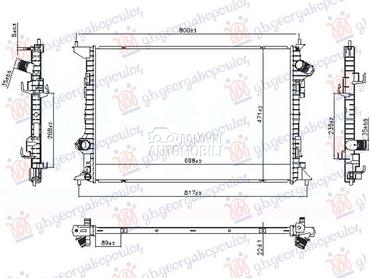 HLADNJAK MOTORA 1.5/1.7 DIZEL za Nissan Qashqai od 2017. do 2021. god.