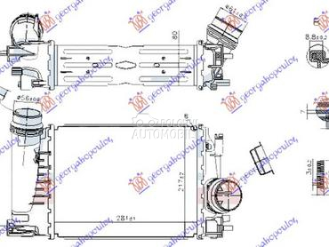 HLADNJAK INTERKULERA 1.3 DiG-T za Nissan Qashqai od 2017. do 2021. god.